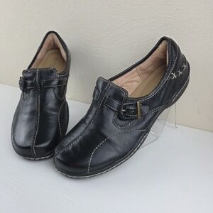 Naturalizer Shoes Womens 9 M Pursue Loafers Black Leather Casual Round Toe